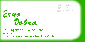 erno dobra business card
